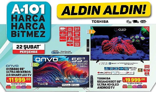 22 Şubat’ta A101’de Teknoloji Ürünleri Fırsatları